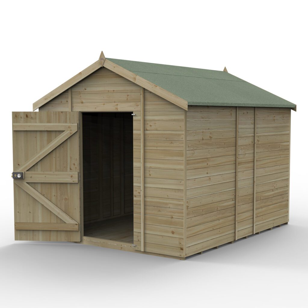 Timberdale 10×8 Apex Shed No Window with Installation 5013053196069 2